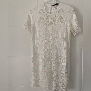 Zara white lace dress XS